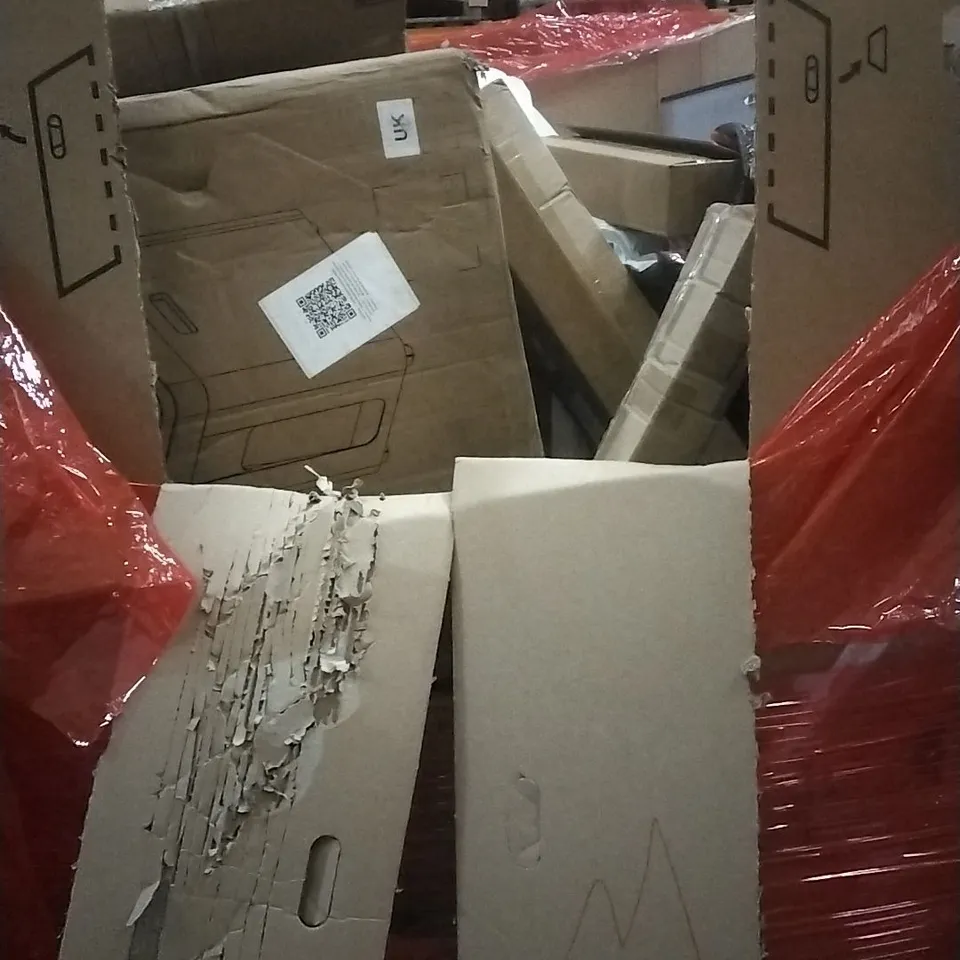 PALLET OF HOUSEHOLD ITEMS TO INCLUDE SHREDDER, CLOTHES AIRER, PETKIT CRYSTAL LITTER SET,TOILET SEAT, BRUSH,DARTBOARD AND OTHER ASSORTED ITEMS...