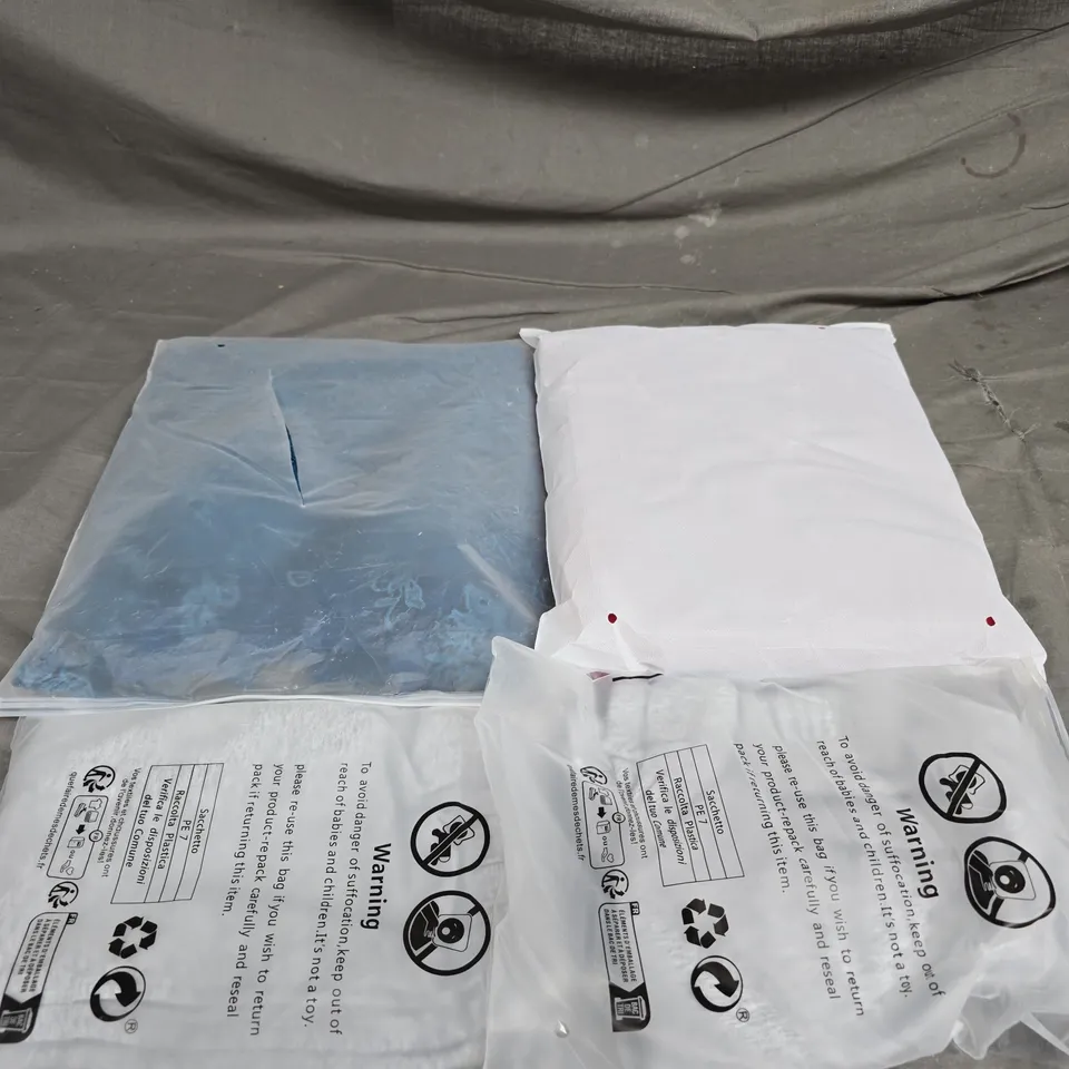 LARGE BOX OF APPROXIMATELY 20 ASSORTED CLOTHING ITEMS IN VARIOUS SIZES, STYLES AND COLOURS