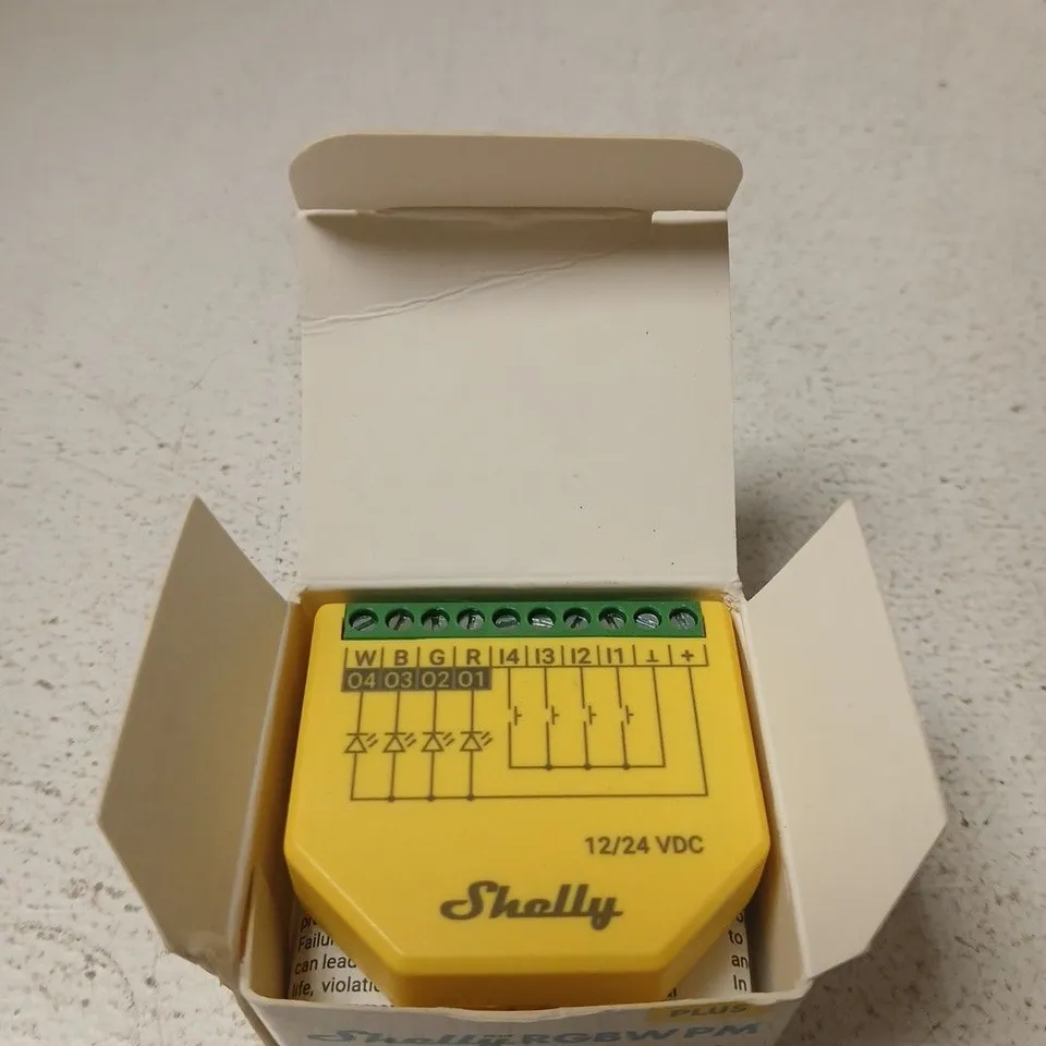 SHELLY RGBW PM LED CONTROLLER – 12/24 VDC – BOXED