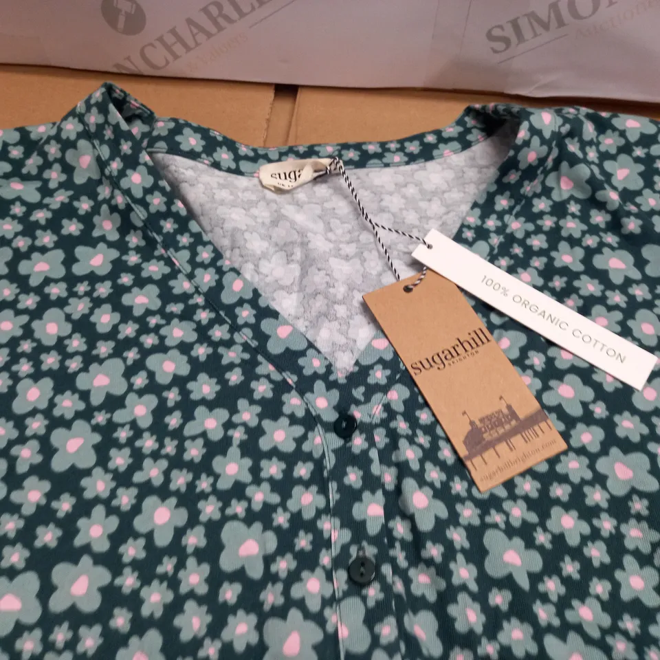 SUGARHILL GREEN JERSEY DRESS - UK 14