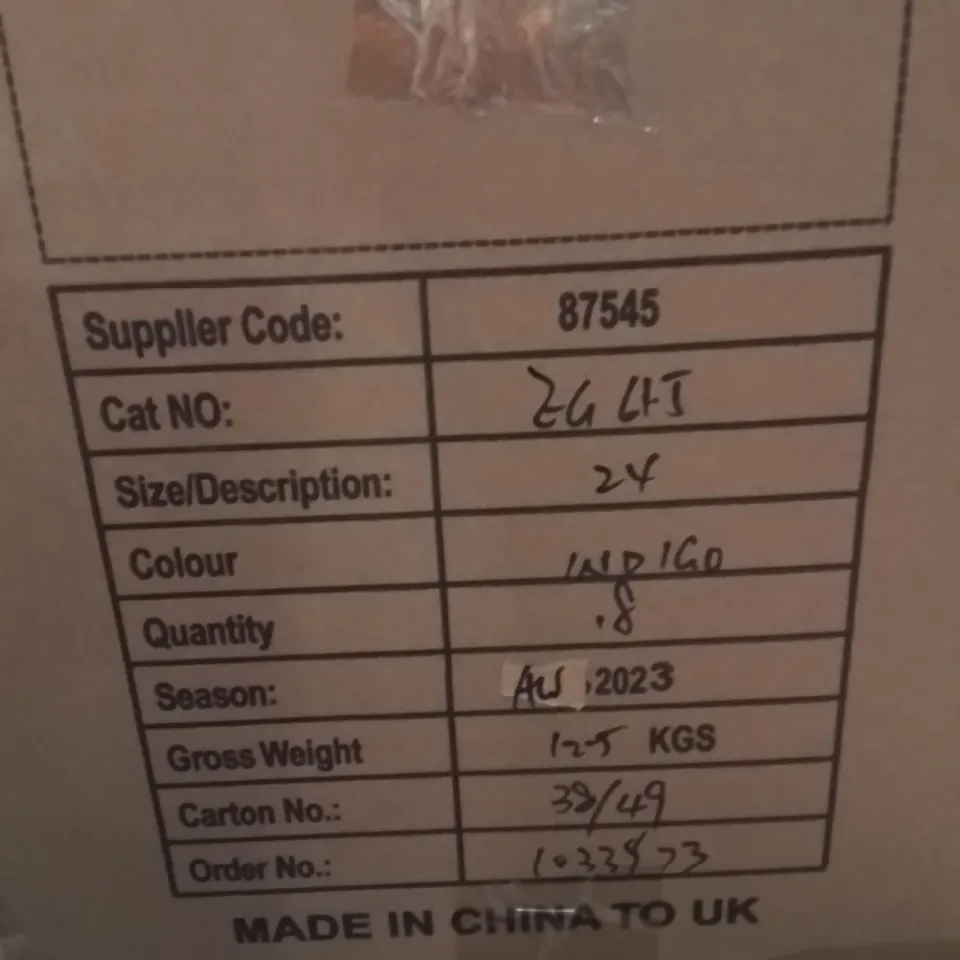 BOXED BRAND NEW APPROXIMATELY 8 INDIGO JULIPA JEANS SIZE 24