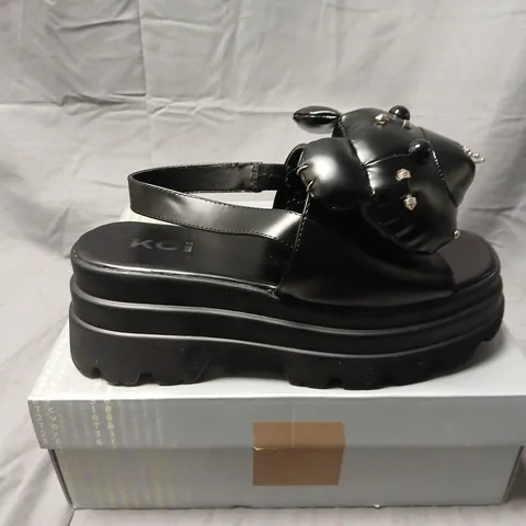 BOXED KOI ORSIN THE NEGLECTED CHUNKY SANDALS IN BLACK - UK 8