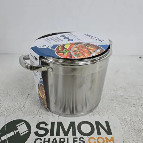 SALTER TIMELESS 24 CM STOCKPOT – STAINLESS STEEL