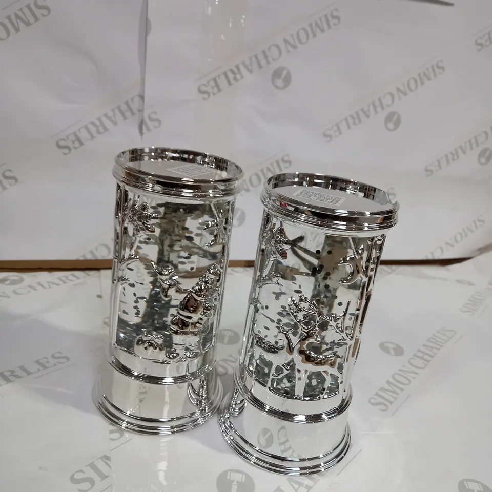 OUTLET HOME REFLECTIONS SET OF 2 PRELIT SWIRLING PILLA