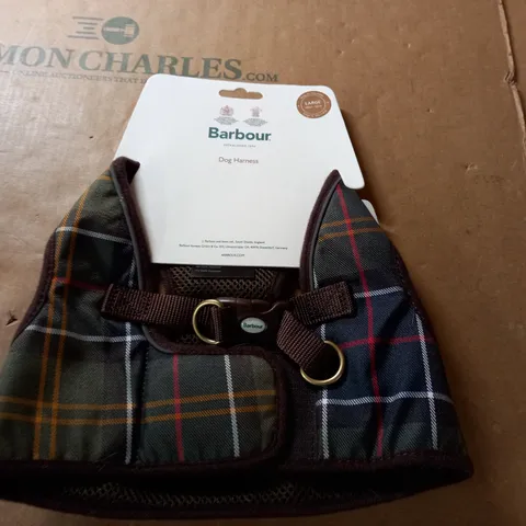 BARBOUR DOGS CLASSIC TARTAN STEP IN DOG HARNESS L 48-52CM