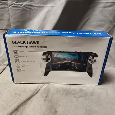 BOXED BLACK HAWK 5.5-INCH HANDHELD GAME CONSOLE