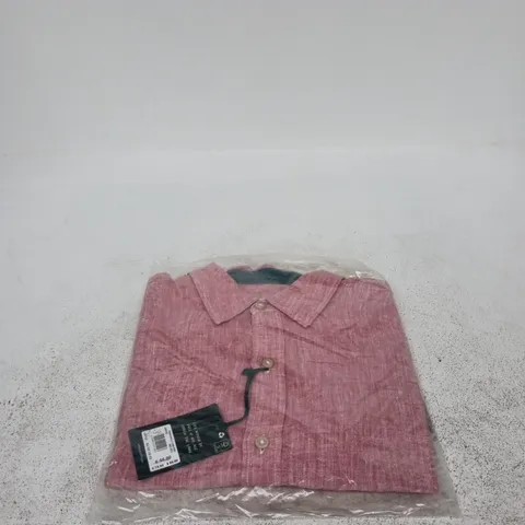WHITE STUFF PEMBROKE LONG SLEEVE LINEN SHIRT MID RED XS