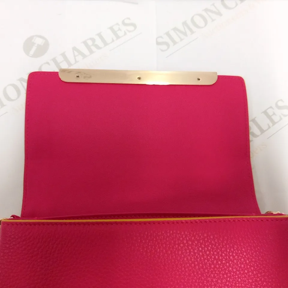 CHRISTIAN LOUBOUTIN ROUGISSIME PONY FUCSIA CLUTCH BAG