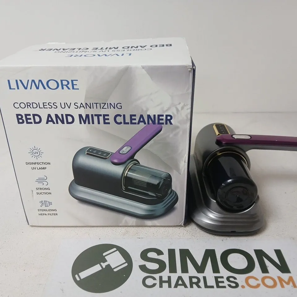 LIVMORE CORDLESS UV SANITISING BED AND MITE CLEANER – BOXED