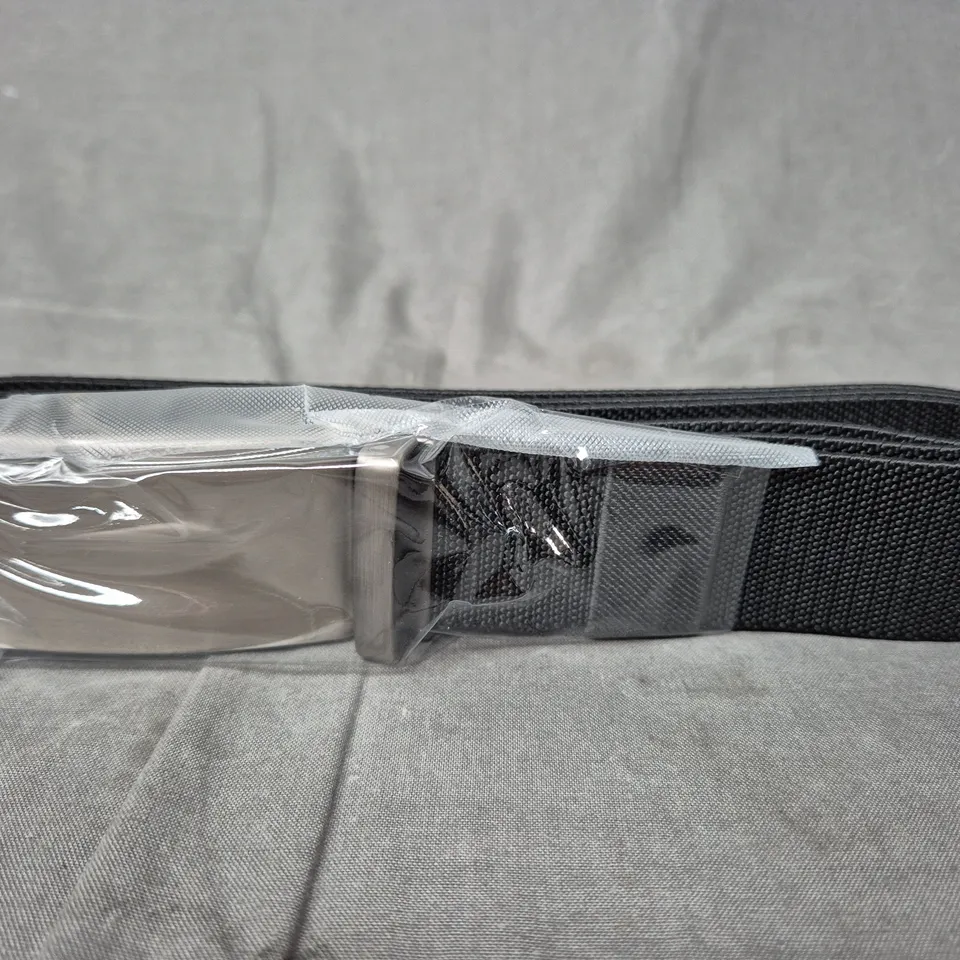 WRODEN BLACK FABRIC BELT WITH METAL BUCKLE