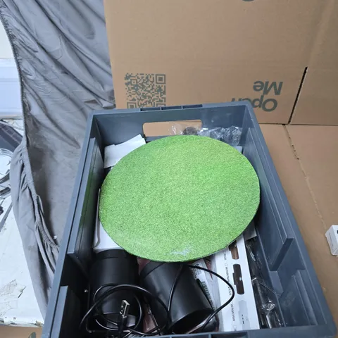 TOTE OF APPROXIMATELY 15 ASSORTED ITEMS TO INCLUDE: LED SENSOR LIGHT