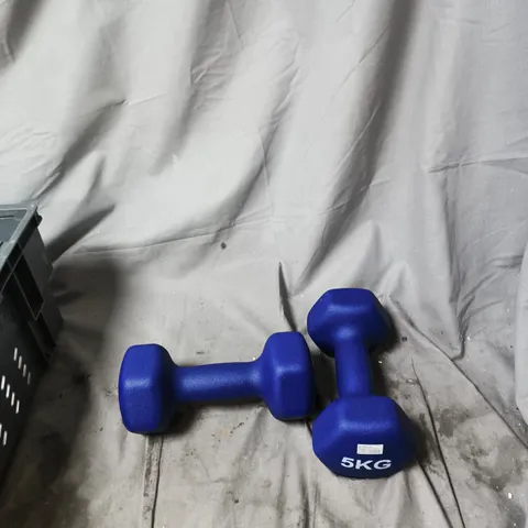 SET OF 2 HAND WEIGHTS - 5KG 