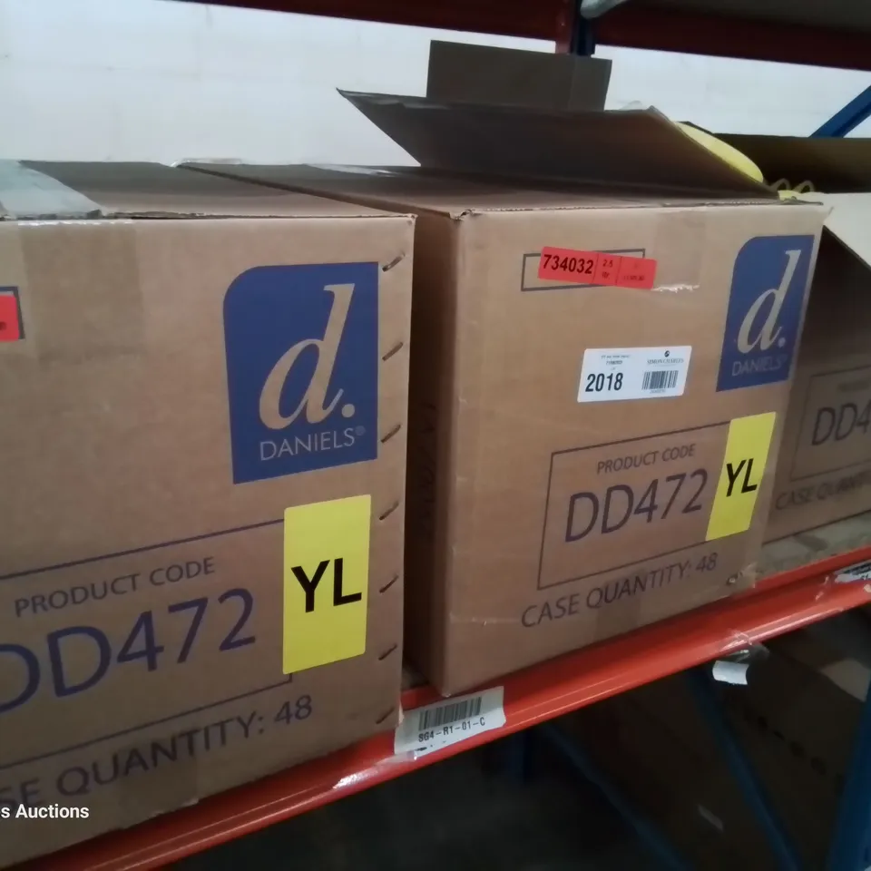 THREE CASES EACH CONTAINING 48 DANIELS 2.5L YELLOW SHARPS BUCKETS