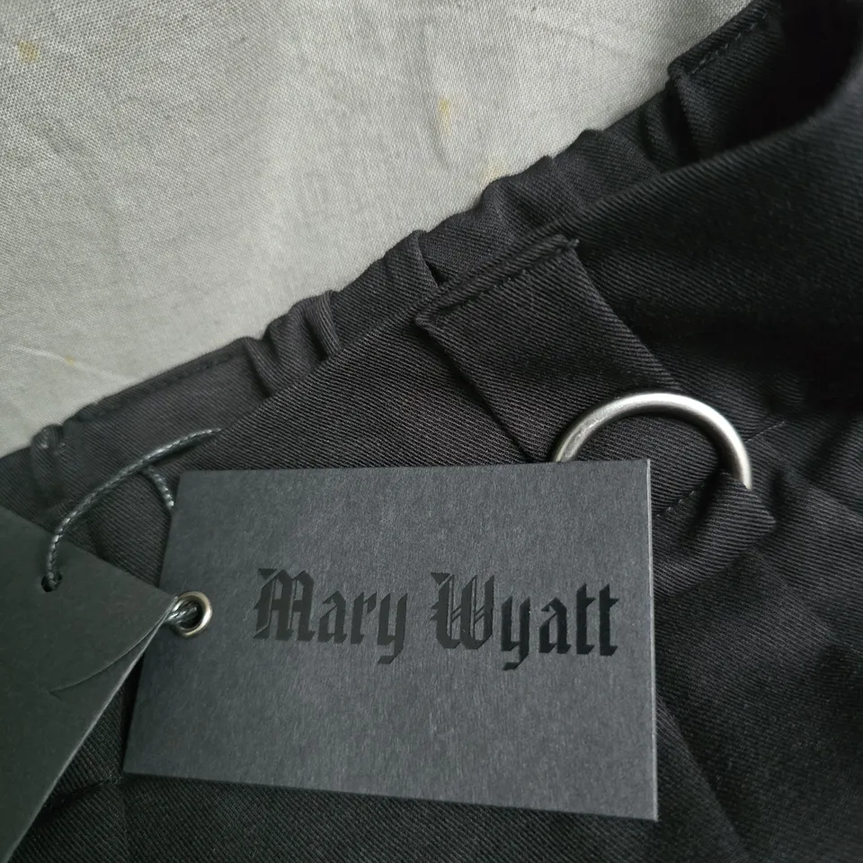 MARY WYATT MORELLA WIDE LEG TROUSER – BLACK – UK 6 