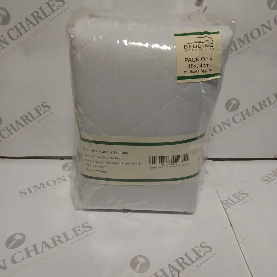 BEDDING WORLD LUXURY QUILTED PILLOW  - 48X74CM PACK OF 4 