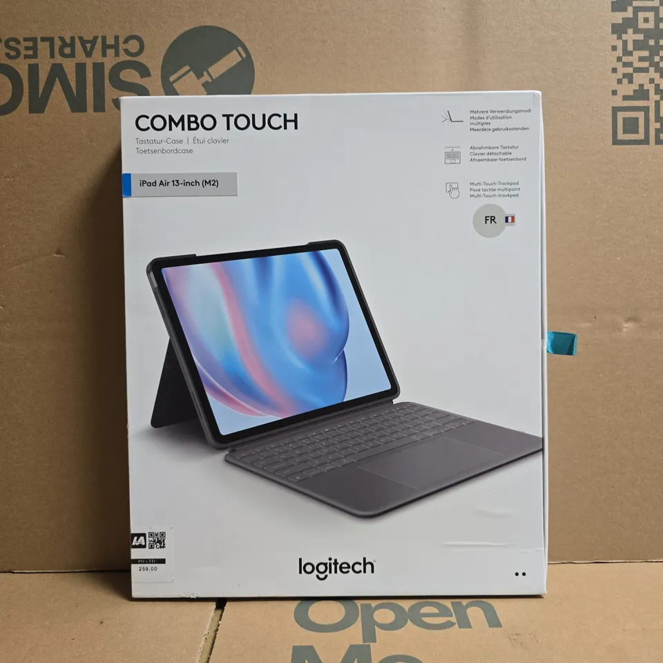 LOGITECH COMBO TOUCH KEYBOARD CASE FOR IPAD AIR 13-INCH (M2) FRENCH