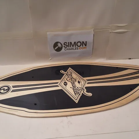 TWO BARS FEET SKIMBOARD DECK – BLACK WITH BEIGE EDGING AND CENTRAL LOGO