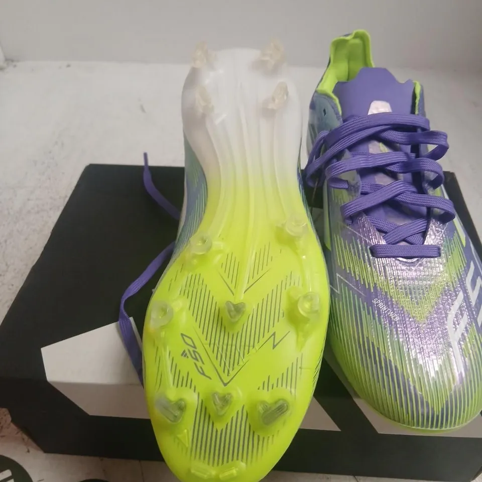 ADIDAS F50 PRO FG FOOTBALL BOOTS – PURPLE/NEON, UK 6