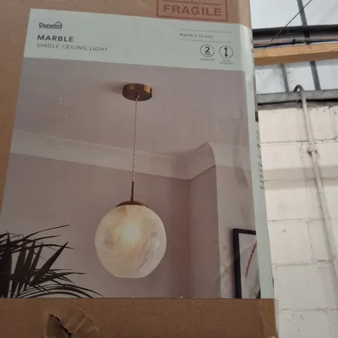 BOXED DUNELM MARBLE SINGLE CEILING LIGHT
