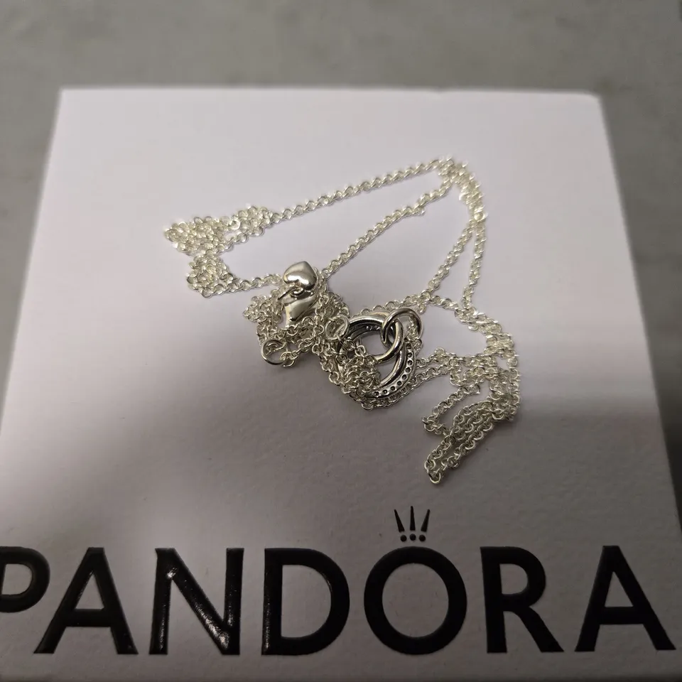 BOXED PANDORA ENCIRCLED PENDANT NECKLACE