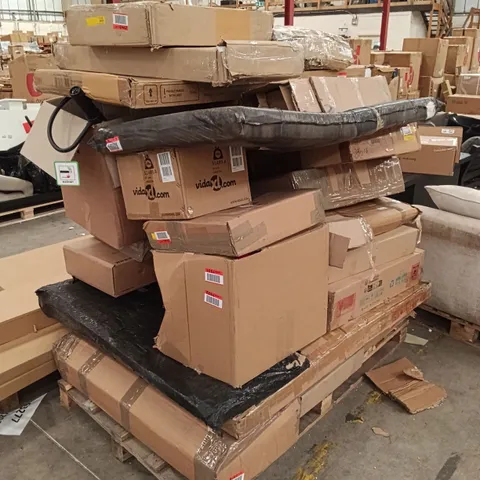 PALLET OF ASSORTED, INCOMPLETE FURNITURE PARTS AND PIECES