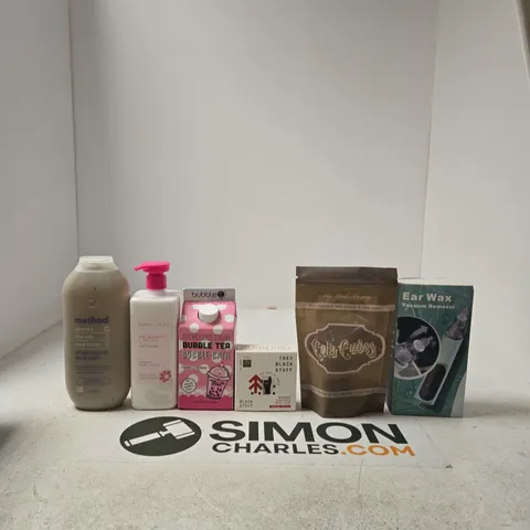 TOTE OF APPROXIMATELY 10 ASSORTED ITEMS INCLUDING METHOD BODY WASH, SUNDAY RAIN BODY LOTION AND BUBBLE T BUBBLE BATH