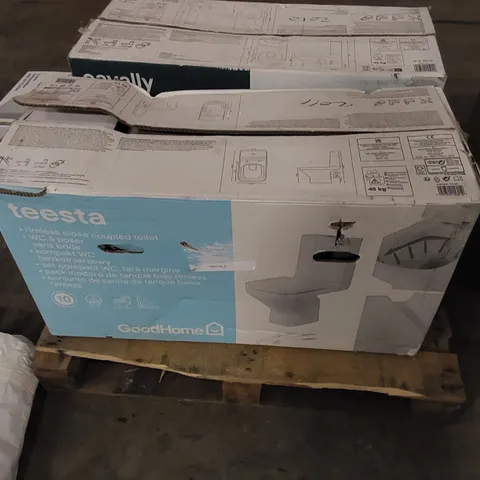 BOXED GOODHOME TEESTA RIMLESS CLOSE COUPLED TOILET