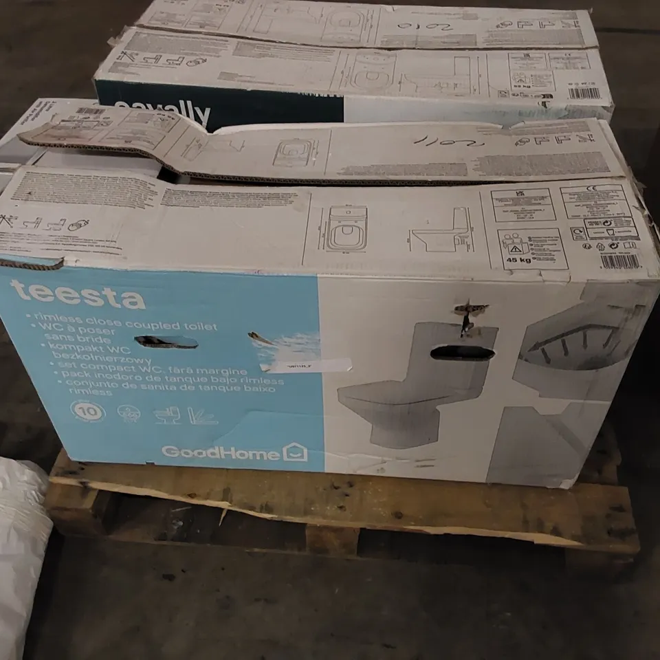 BOXED GOODHOME TEESTA RIMLESS CLOSE COUPLED TOILET 