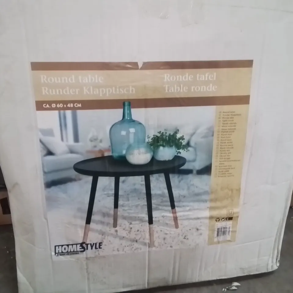 BOXED HOME STYLE R9UND TABLE 