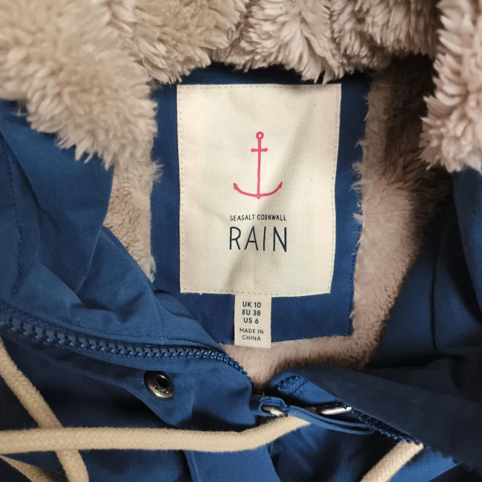 SEASALT CORNWALL RAIN LINED COAT IN NAVY - UK 10