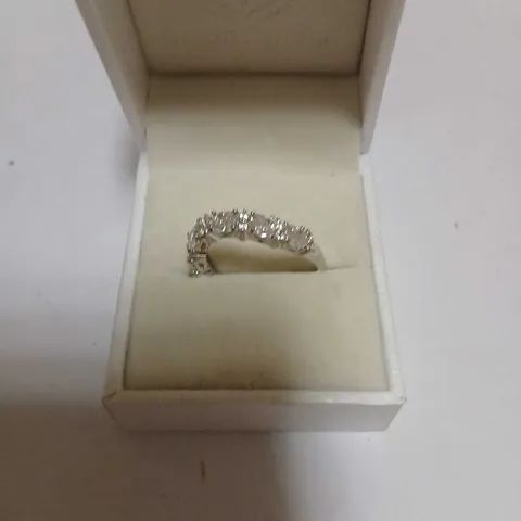 DIAMONIQUE 3.82 CT TW MIXED CUT RING STERLING SILVER 