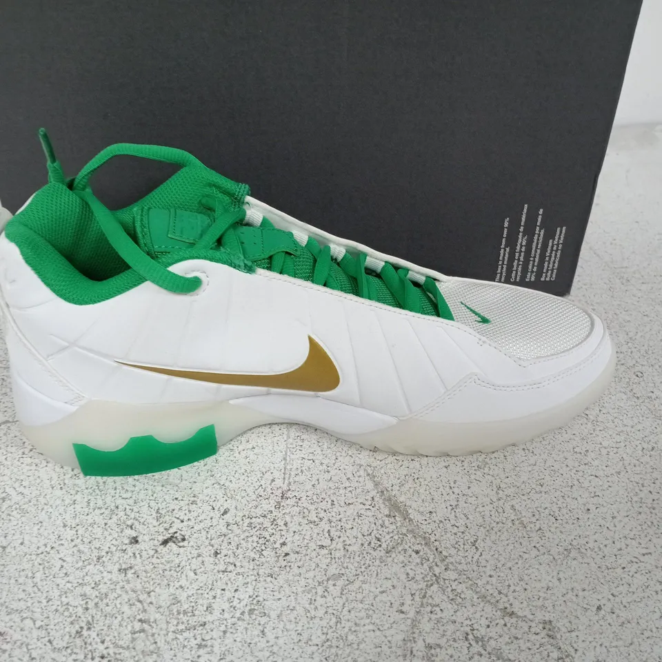 NIKE LEBRON WITNESS IX BASKETBALL SHOES — WHITE/GREEN, UK8.5 (US 9.5)
