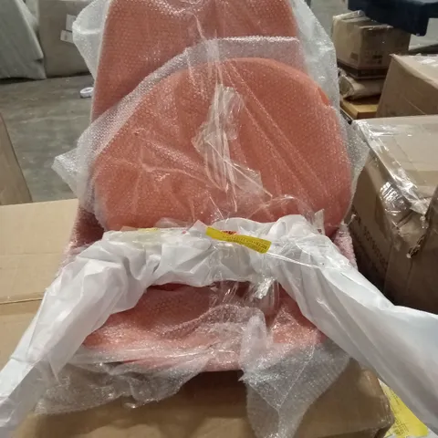 ALICE 46cm H UPHOLSTERED SIDE CHAIR - ORANGE 