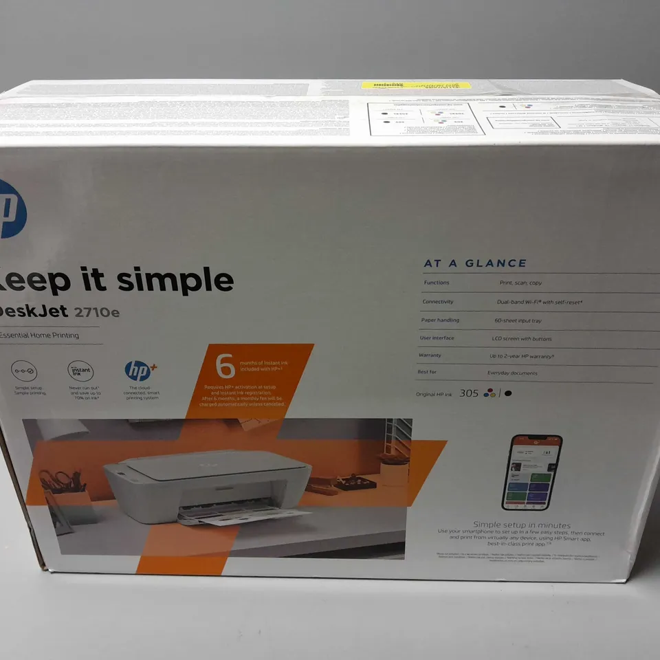 BOXED HP DESKJET 2710E PRINTER 