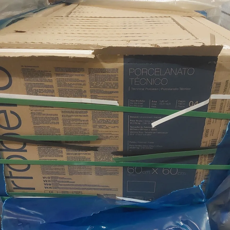 PALLET CONTAINING APPROXIMATELY 27x BOXES OF BRAND NEW 4pcs MINERAL NUDE STRUCTURED 60x60CM TILES