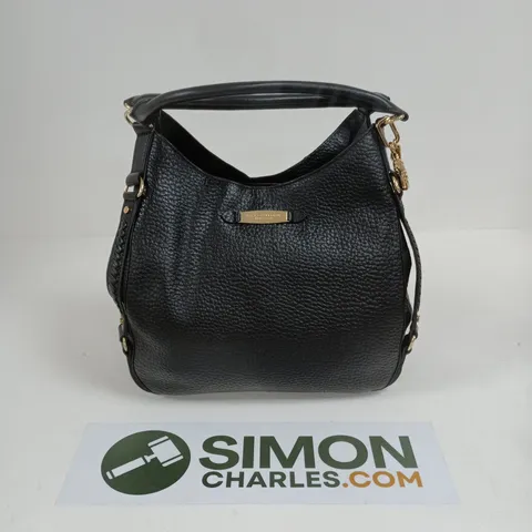 PAUL COSTELLOE DRESSAGE BLACK PEBBLED LEATHER HANDBAG