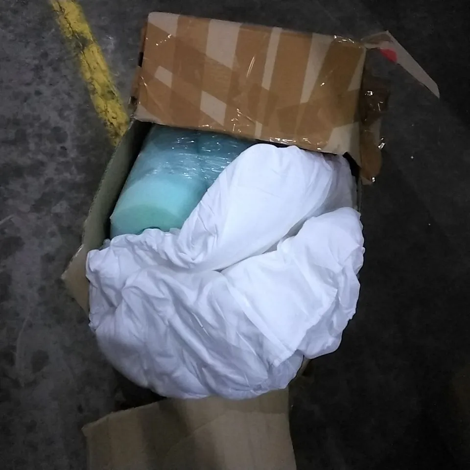 BOXED DUVET AND MATTRESS TOPPER, SIZE UNSPECIFIED 