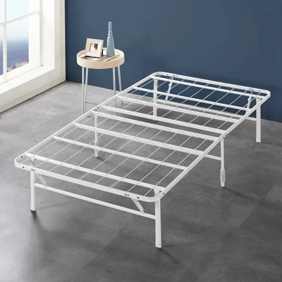 BOXED WHITE SMARTBASE BED FRAME 35CM H