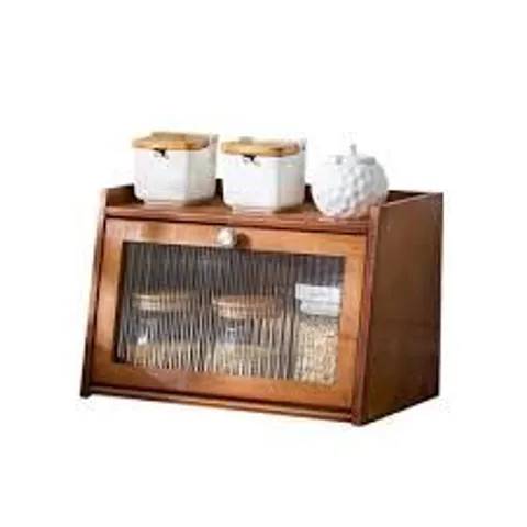 BOXED BAMBOO STORAGE CABINET FOR KITCHEN COUNTER 