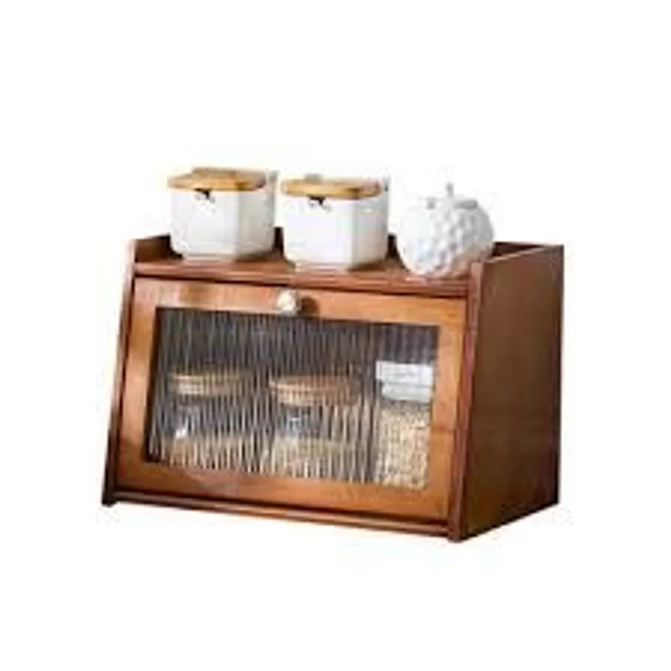 BOXED BAMBOO STORAGE CABINET FOR KITCHEN COUNTER 