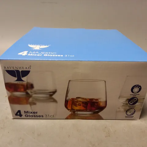 BOXED GRADE 1 3 MAJESTIC MIXER GLASSES 31CL - COLLECTION ONLY