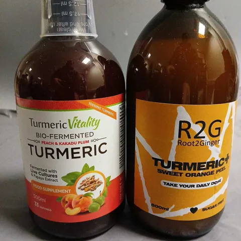 LOT OF 2 500ML TURMERIC SUPPLEMENTS 