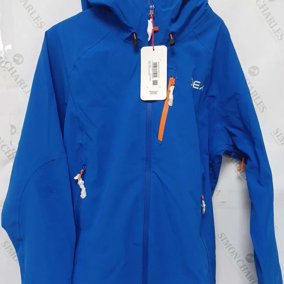 OEX WOMENS FORTITUDE WATERPROOF COAT IN BLUE - SIZE 12