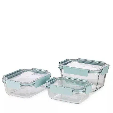 LOCKNLOCK SET OF 3 GLASSWARE CONTAINERS WITH LIDS