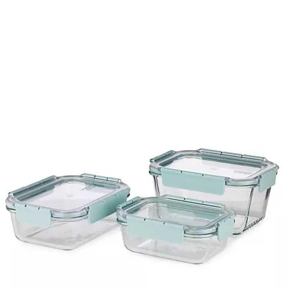 LOCKNLOCK SET OF 3 GLASSWARE CONTAINERS WITH LIDS