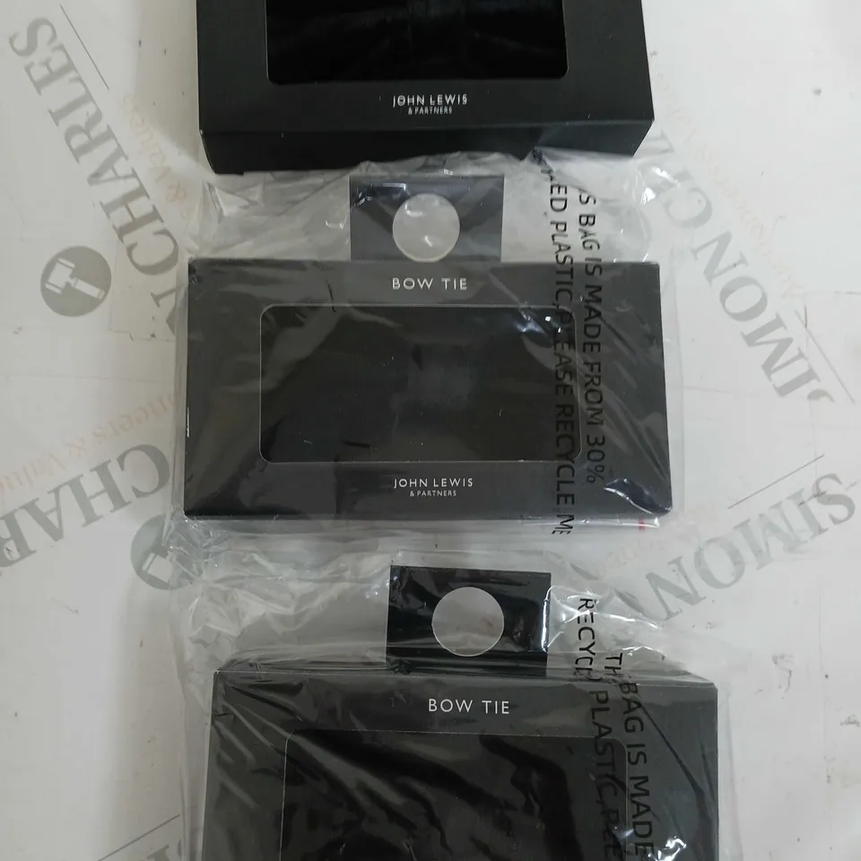 3 X JOHN LEWIS BOW TIES IN BLACK