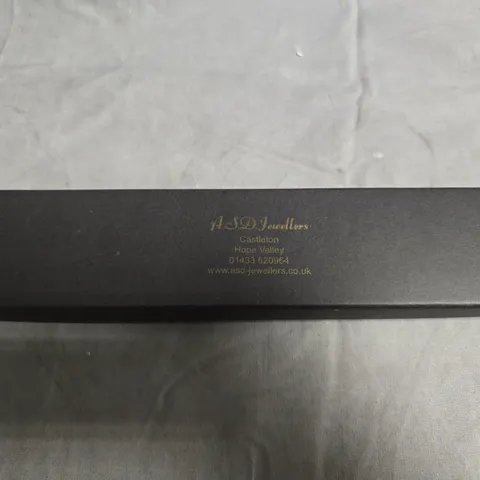 A.S.D JEWELLERS SILVER-TONE BRACELET WITH CLEAR STONES – BOXED