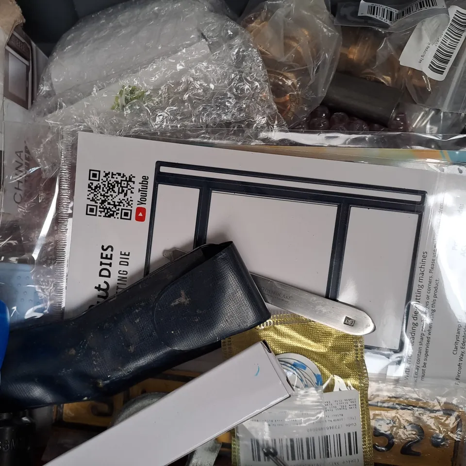 APPROXIMATELY 10 ASSORTED HOUSEHOLD ITEMS TO INCLUDE LIGHTHOUSE CHARTS, PURE BEESWAX POLISH, NYLON TWINE, ETC