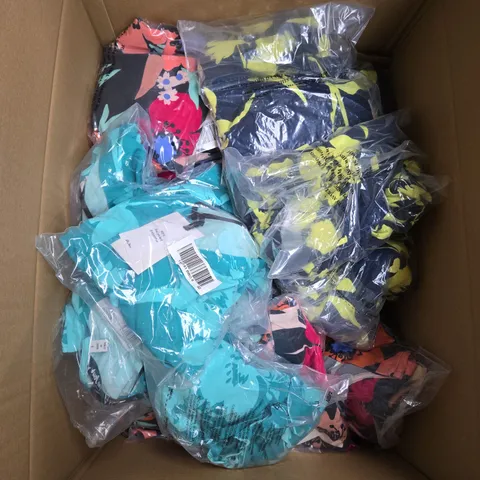 LARGE BOX OF ASSORTED CLOTHING ITEMS IN VARIOUS SIZES, COLOURS AND STYLES - COLLECTION ONLY 