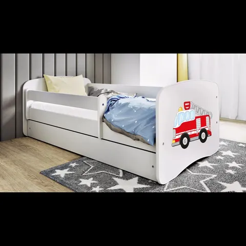 BOXED CICERO DRAWER BED AND MATTRESS - SIZE UNSPECIFIED, WHITE (2 BOXES)